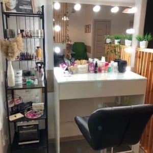 Гримёрный стол лдсп с безрамным зеркалом