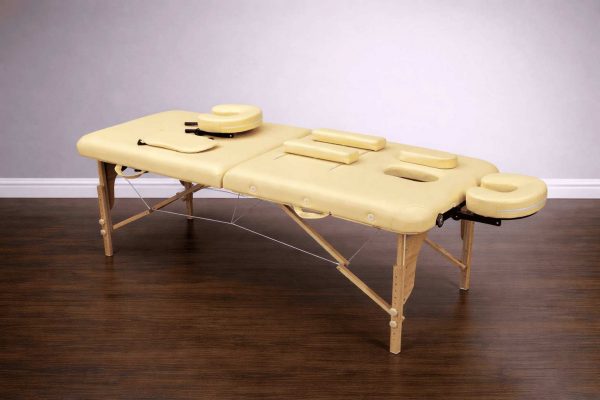 Массажный стол складной деревянный 2-х секционный
