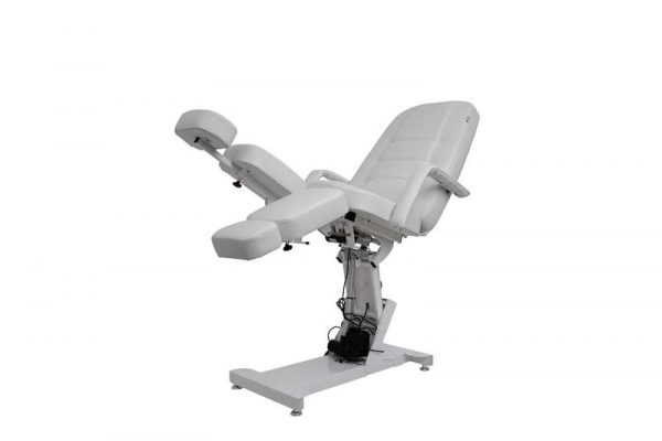 Кресло педикюрное ЭЛЕГАНТ 3 с 3 моторами обивка премиальная цвет белый