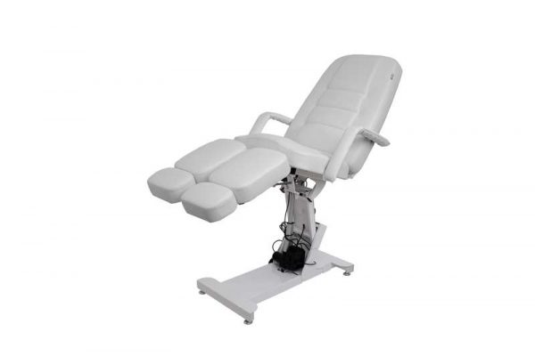 Кресло педикюрное ЭЛЕГАНТ 3 с 3 моторами обивка премиальная цвет белый