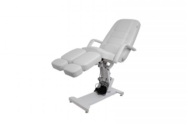 Кресло педикюрное ЭЛЕГАНТ 3 с 3 моторами обивка премиальная цвет белый