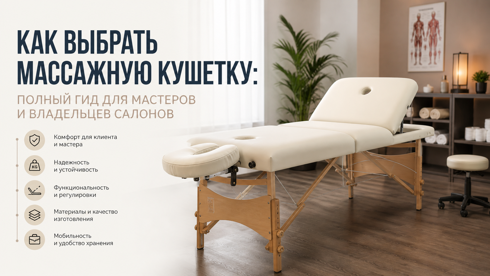 как выбрать массажную кушетку